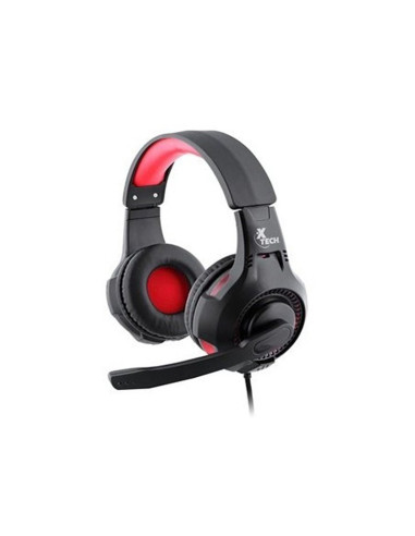 AUDIFONO ESTEREO XTECH GAMING CON MICROFONO 3.5 MM/USB NEGRO/ROJO